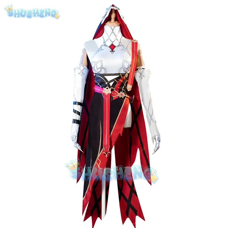 Genshin Impact Cos Rosaria Cosplay-Kleidung für Damen, erwachsene Dame, wie Frau, komplettes Set, Damen-Cosplay-Kostüm 