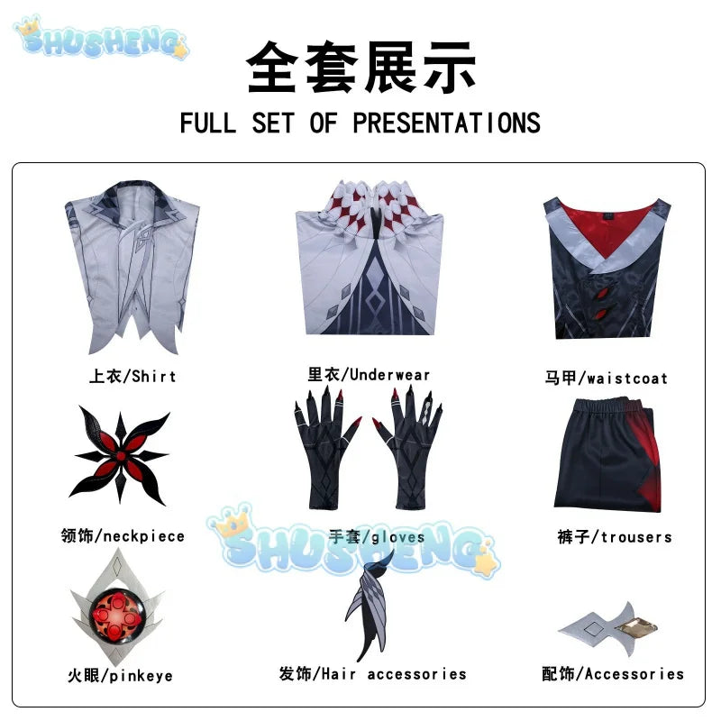 Genshin Impact cos The Knave Arlecchino cosplay Game costume set