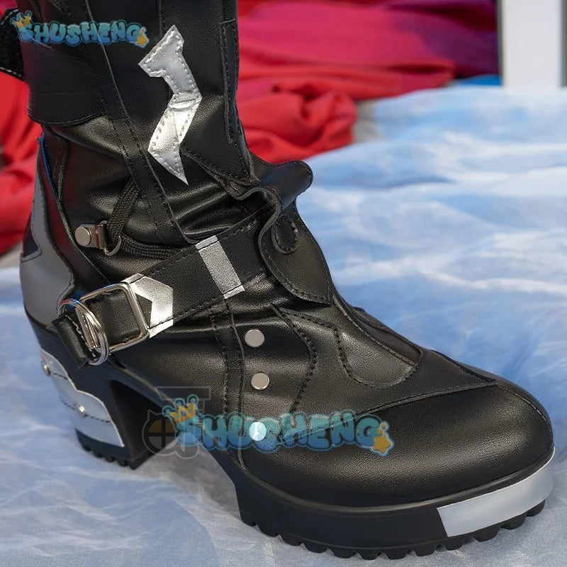 Genshin Impact Cos Wriothesley Cosplay Anime Spiel Charakter Requisiten Schuhe 