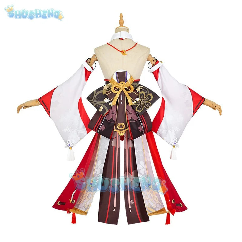 Genshin Impact Cos Yae Miko Cosplay Uniform Kleid Outfits Halloween Kostüme für Frauen 