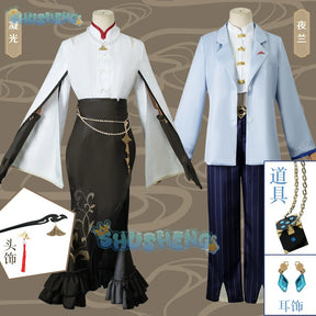 Genshin Impact cos Yelan Ningguang Pizza Hut Joint Cosplay Clothing Perfect Restoration