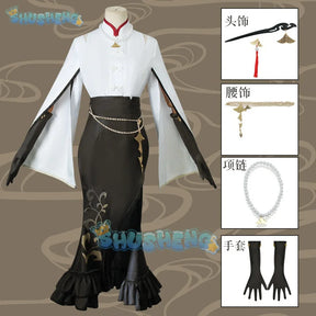 Genshin Impact cos Yelan Ningguang Pizza Hut Joint Cosplay Clothing Perfect Restoration