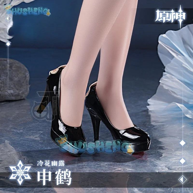 Genshin Impact Cos Shenhe Cosplay Anime Spiel Charakter Schuhe 