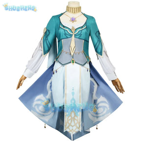 Genshin impact Lisa Cosplay Costume Lisa New Skin Sexy Dress Cosplay Set Halloween