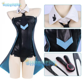 Hatsune Miku RABBIT HOLE cosplay cloth Halloween party costume head socks necktie