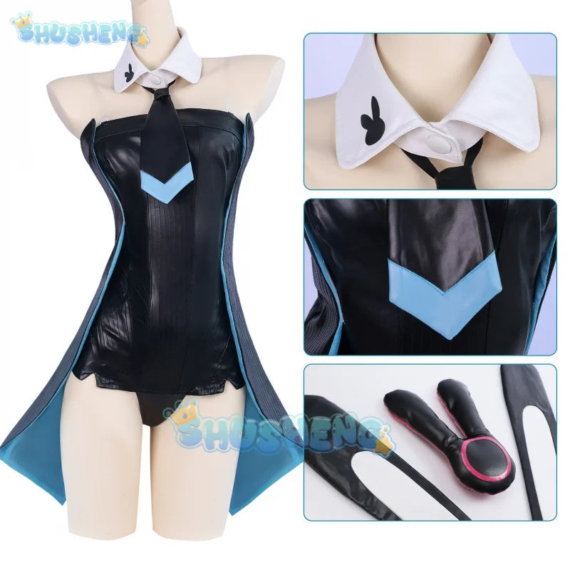 Hatsune Miku RABBIT HOLE Cosplay Tuch Halloween Party Kostüm Kopf Socken Krawatte 