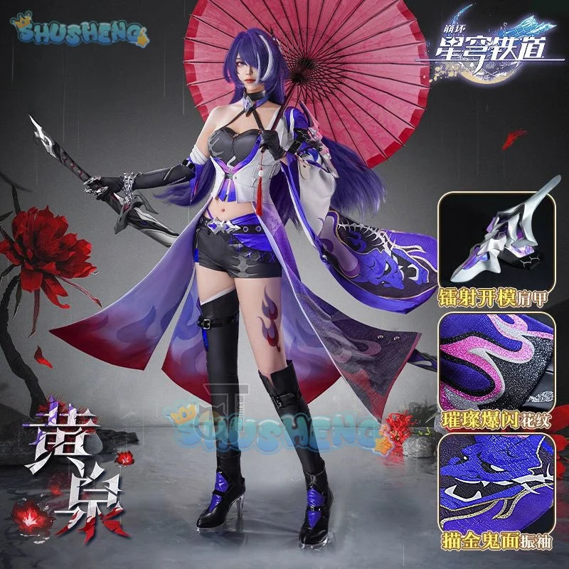 Honkai: Star Rail Acheron Cosplay Costume Anime Women Cos Full Set