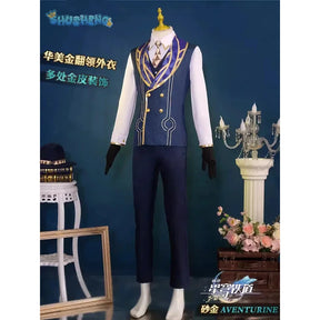 Honkai: Star Rail Aventurine Game Suit Gorgeous Handsome Cosplay Costume Halloween Party Role Play Outfit Men