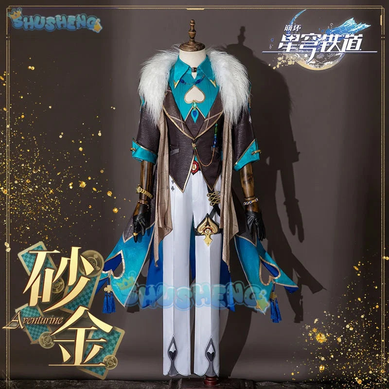 Honkai: Star Rail Aventurine cos sha jin Cosplay Full set of anime clothing for men