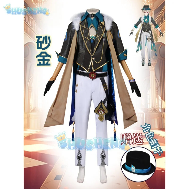 Honkai: Star Rail Aventurine cos sha jin Cosplay Full set of anime clothing for men