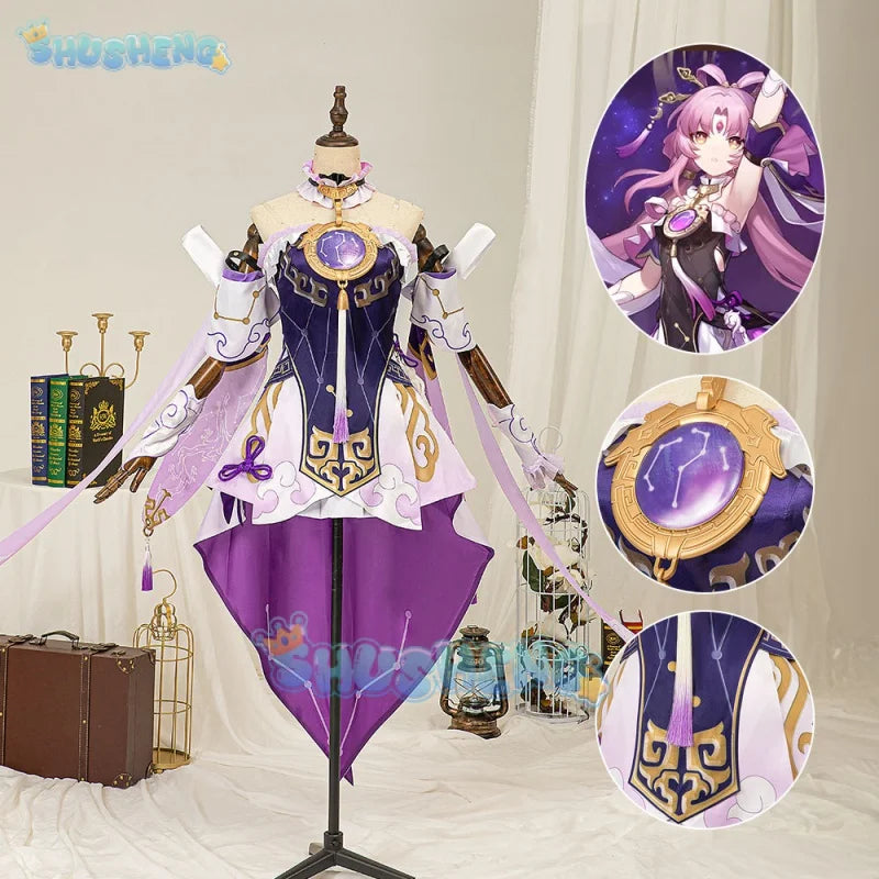 Honkai Star Rail Fuxuan Cosplay Full Set Costume Anime Sexy Dress Outfit Suit for Girls Halloween Party Performance