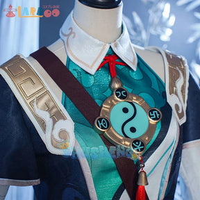 Honkai Star Rail HuoHuo Cosplay Costume Uniform Headwear Foxian Ten-Lords Commission Judge Halloween Party for Women