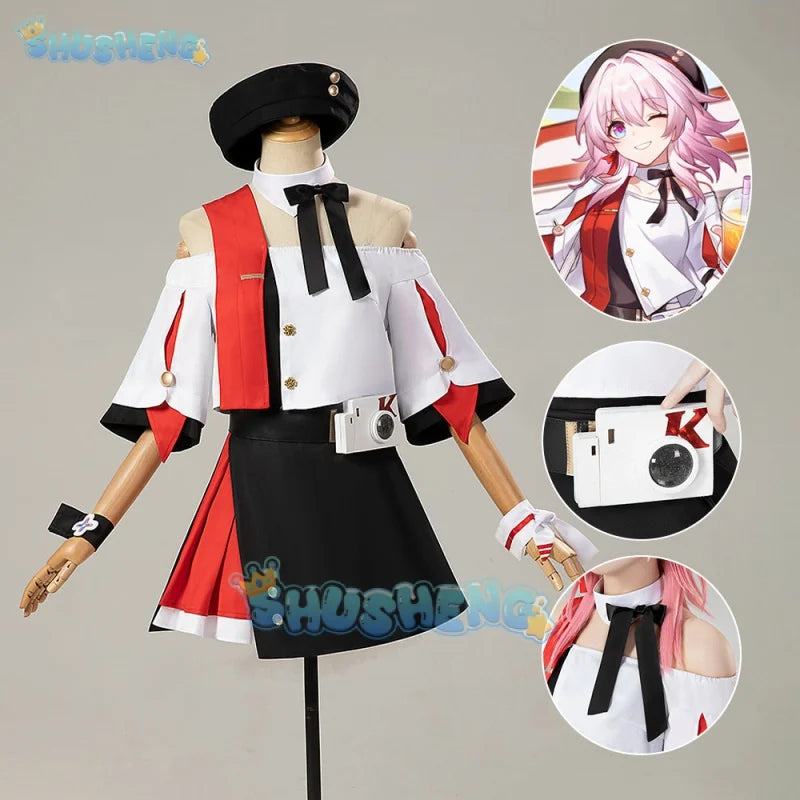 Honkai Star Rail KFC Co Branding 7. März Cosplay-Kostüm, Dienstmädchen-Anzug, komplettes Set 