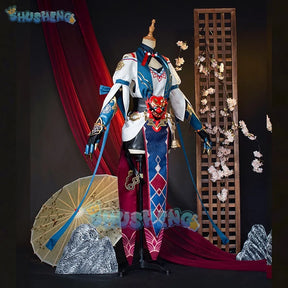 Honkai: Star Rail Xueyi Cosplay Costume Anime Woman cos Clothing Mask Bell Halloween Party Carnival Suits