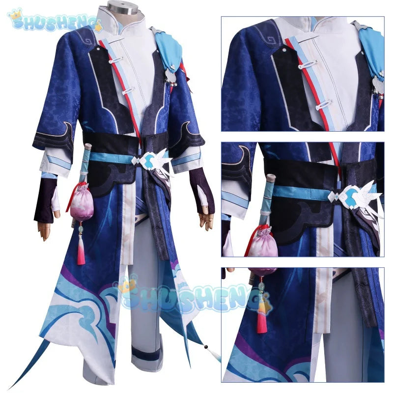 Honkai Star Rail Yanqing Cosplay blaue Anime Animation Kleidung 