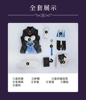 Honkai: Star rail baiheng game suit gorgeous dress uniform cosplay costume Halloween party role play outfit Women