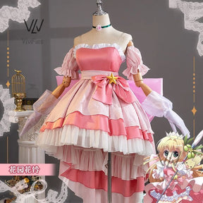 IN STOCK Anime Little Goddes Kamichama Karin Hanazono Karin Gorgeous Elegant Dress Pink Uniform Cosplay Costume Halloween Outfit