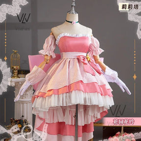 IN STOCK Anime Little Goddes Kamichama Karin Hanazono Karin Gorgeous Elegant Dress Pink Uniform Cosplay Costume Halloween Outfit