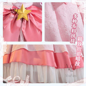 IN STOCK Anime Little Goddes Kamichama Karin Hanazono Karin Gorgeous Elegant Dress Pink Uniform Cosplay Costume Halloween Outfit