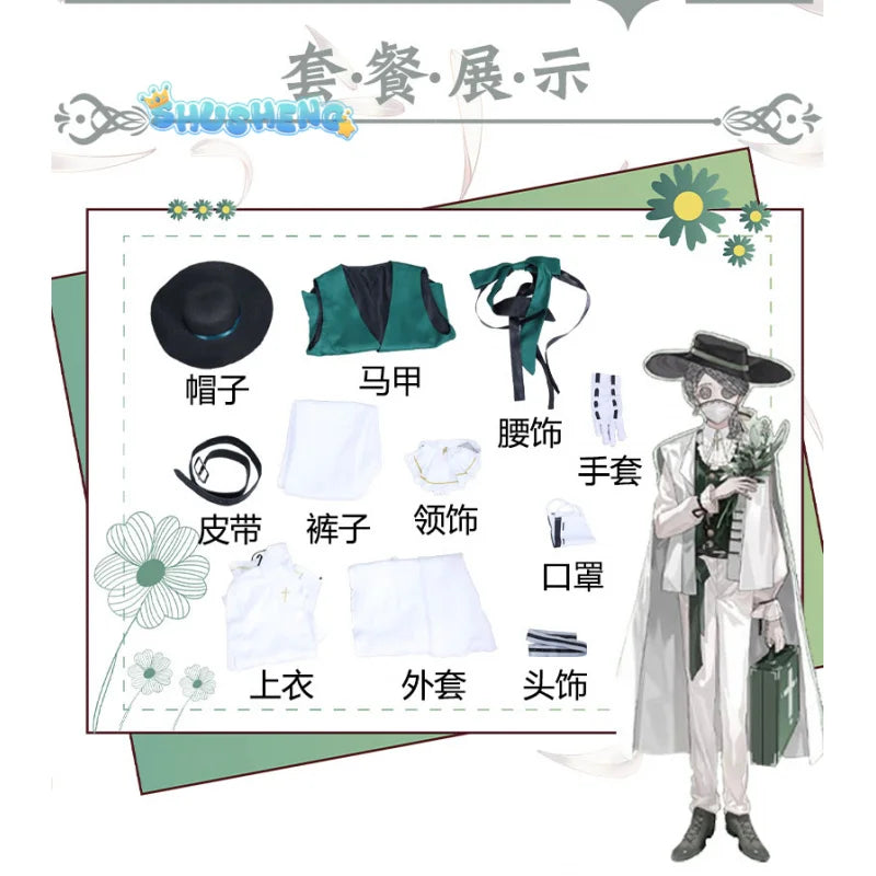 Identity V Aesop Carl Undertaker Cosplay Costume Cos Game Anime Party Uniform Hallowen Play Role Clothes Clothing IN STOCK