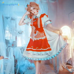 Identity V Grace Naiad  Game Suit Sweet Lovely Maid Dress Cosplay Costume Halloween Party Role Play Outfit Women