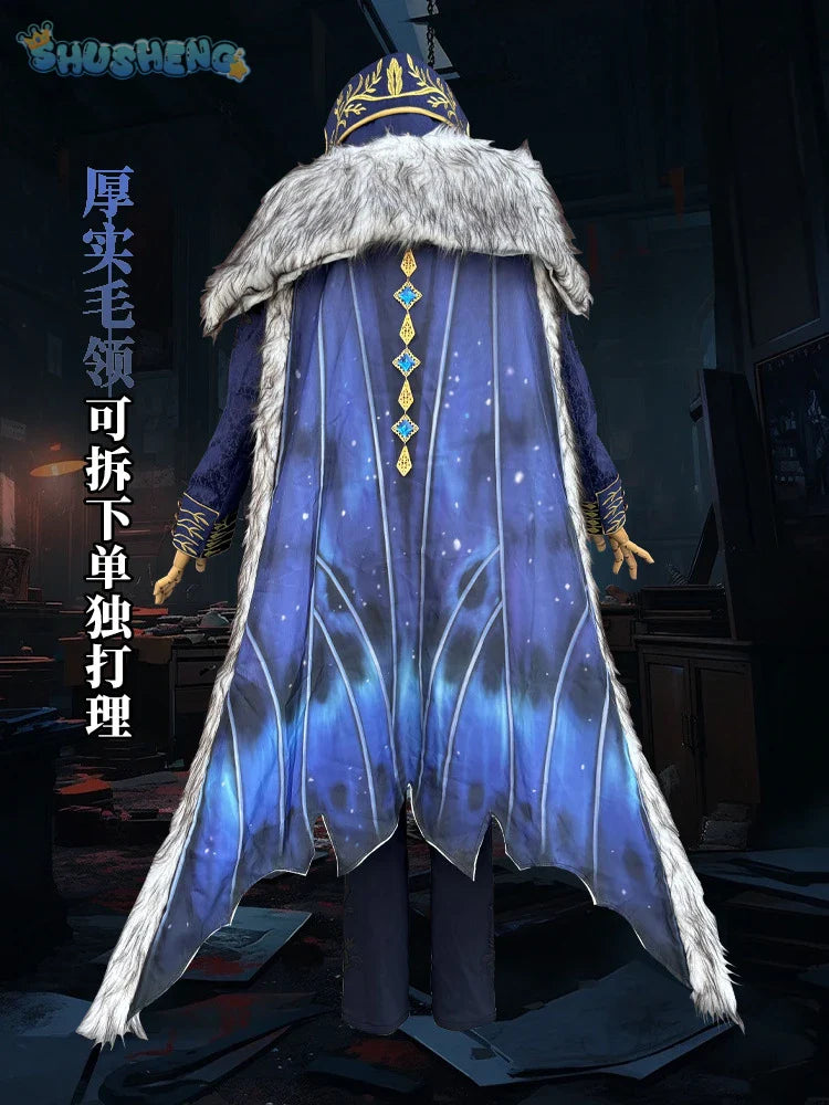 Shusheng-N Identity V Hermit Alva Lorenz Warden Game Suit Handsome Uniform Cosplay Costume Halloween Party Role Play Outfit Men Woman