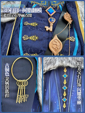 Shusheng-N Identity V Hermit Alva Lorenz Warden Game Suit Handsome Uniform Cosplay Costume Halloween Party Role Play Outfit Men Woman
