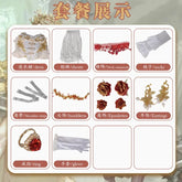 Identity V Marie Blood Feast Red Feast Dress Cosplay Costume Cos Game Anime Party Uniform Hallowen Play Role Clothes Clothing