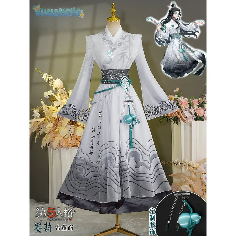 Identity V New Qi Shiyi antique dealers Cosplay Costume Chinese style Handsome Uniform Game Suit Halloween Party Outfit