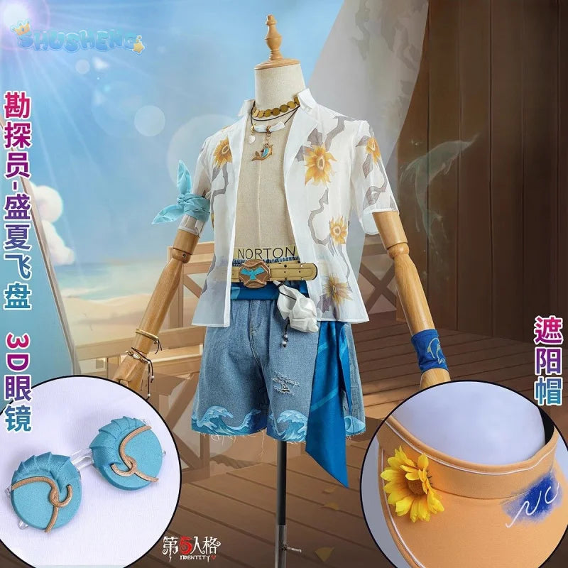 Identity V Norton Campbell Prospector Midsummer Fashion Game Suit Handsome Cosplay Costume Halloween Party men and women Outfit