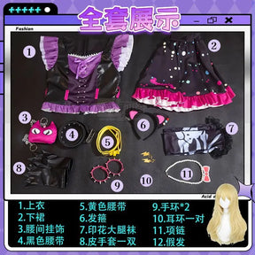 Irelia H Anime Aikatsu!Hoshimiya Ichigo Cosplay Costume Sweet Devil Evening party Dress female Lolita in stock