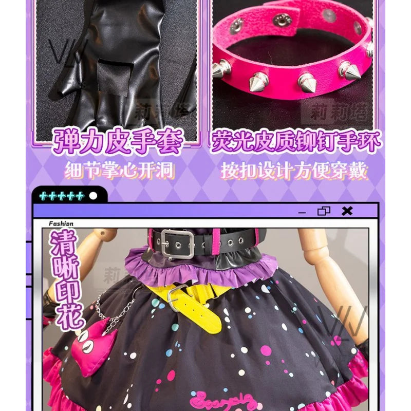 Irelia H Anime Aikatsu!Hoshimiya Ichigo Cosplay Costume Sweet Devil Evening party Dress female Lolita in stock