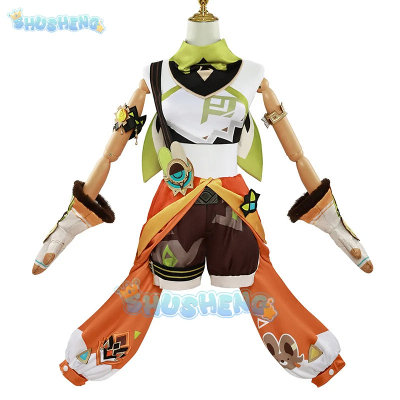 Kachina Cosplay Game Genshin Impact Costume Gorgeous Elegant Combat Uniforms Halloween Party Role Play Clothing