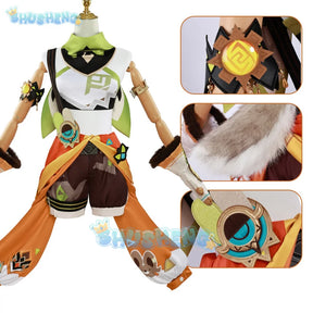 Kachina Cosplay Game Genshin Impact Costume Gorgeous Elegant Combat Uniforms Halloween Party Role Play Clothing