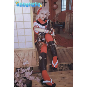 Kaedehara Kazuha Cosplay Costume Game Genshin Impact Cosplay Halloween Carnival Party Samurai Costume Wig Complete set of props