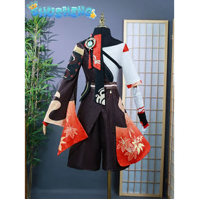 Kaedehara Kazuha Cosplay Costume Game Genshin Impact Cosplay Halloween Carnival Party Samurai Costume Wig Complete set of props