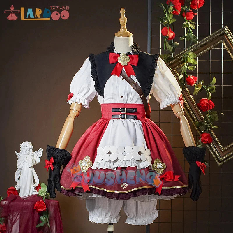 Klee Kleine Hexe Cosplay Kostüm Genshin Impact Kleid Halloween für Frau 