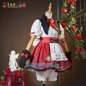 Klee Kleine Hexe Cosplay Kostüm Genshin Impact Kleid Halloween für Frau 