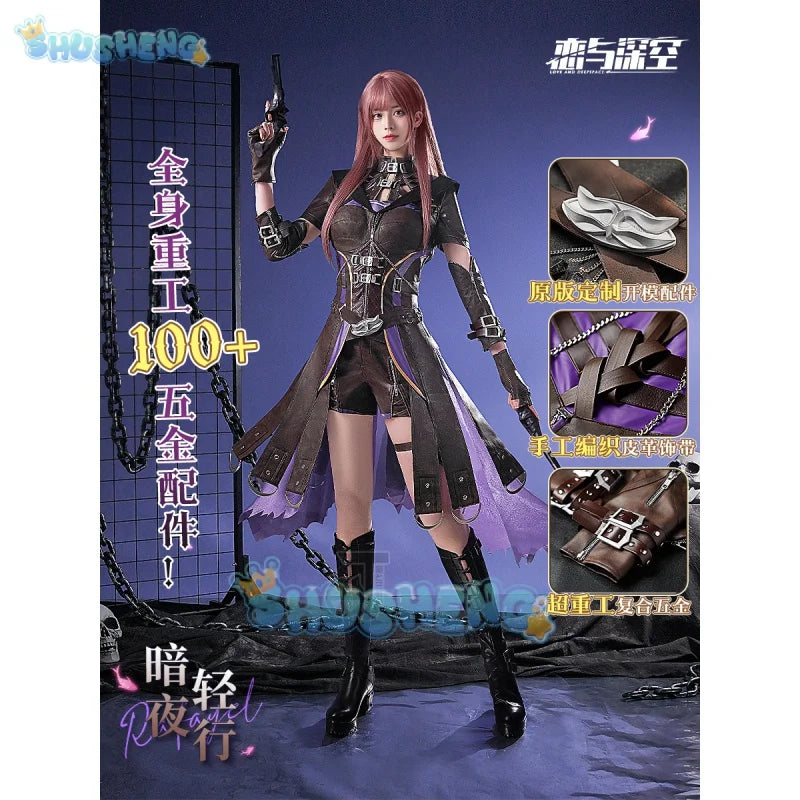 Love and Deepspace Cosplay Heroines Costume Abysswalker Uniform Halloween Party Women Men Props Shusheng