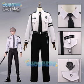 Love and Deepspace Xavier cosplay Shen Xinghui  Eval Special Police cosplay costume