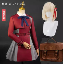 Lycoris Recoil Nishikigi Chisato Inoue Takina Cosplay dress Wigs bags, accessories Halloween Christmas male Woman uniform