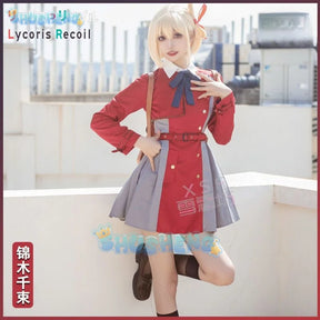 Lycoris Recoil cos Nishikigi Chisato cycling women Inoue Takina cloths Li wig cosplay women's cloths