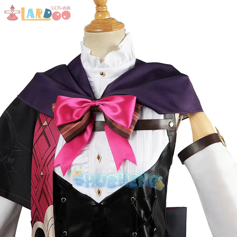 Lyney Cosplay Kostüm Spiel Genshin Impact Twins lyney Magic Hat Trick Uniform Halloween Frauen Komplettset 