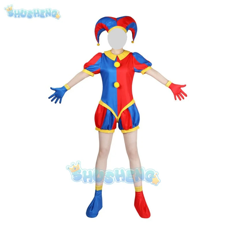 Magical Digital Circus Pamni cosplay tight fitting jumpsuit Pomni role-playing Christmas