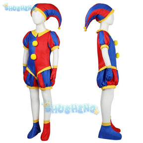 Magical Digital Circus Pamni cosplay tight fitting jumpsuit Pomni role-playing Christmas