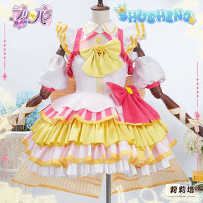 Manaka Laala Cosplay Anime Pripara Costume Sweet Gorgeous Uniform Dress Women Halloween Carnival Role Play Clothing S-XXL