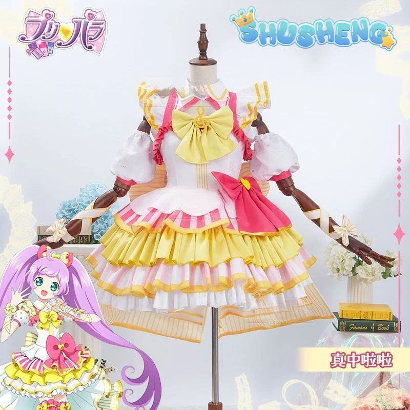 Manaka Laala Cosplay Anime Pripara Costume Sweet Gorgeous Uniform Dress Women Halloween Carnival Role Play Clothing S-XXL