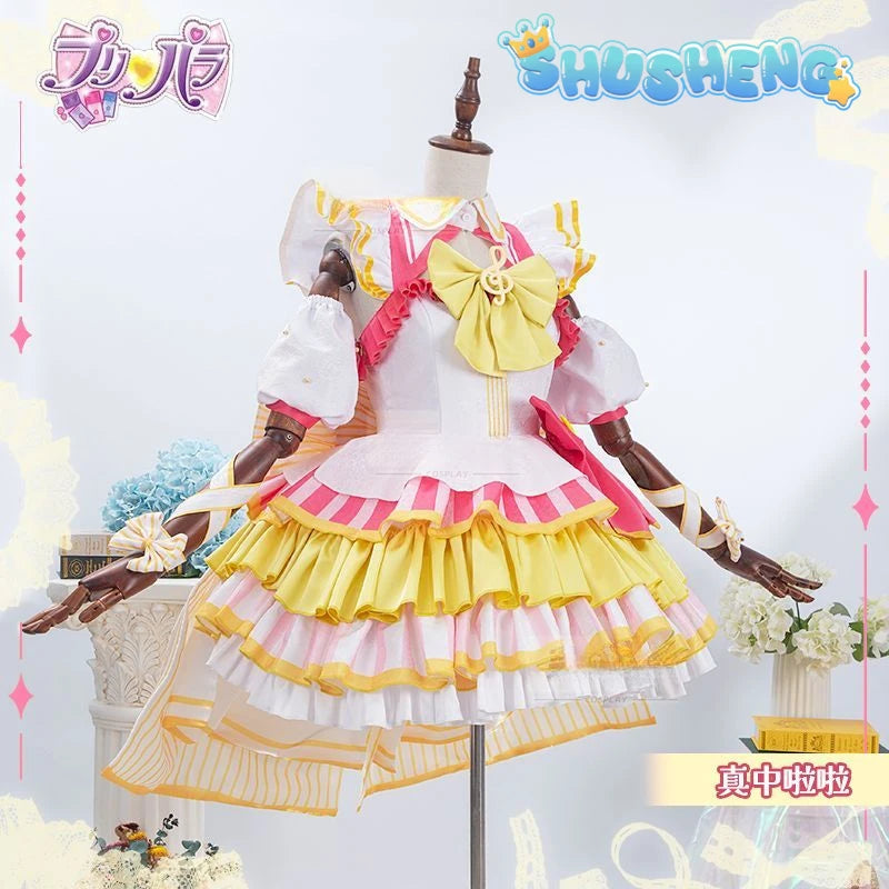 Manaka Laala Cosplay Anime Pripara Costume Sweet Gorgeous Uniform Dress Women Halloween Carnival Role Play Clothing S-XXL