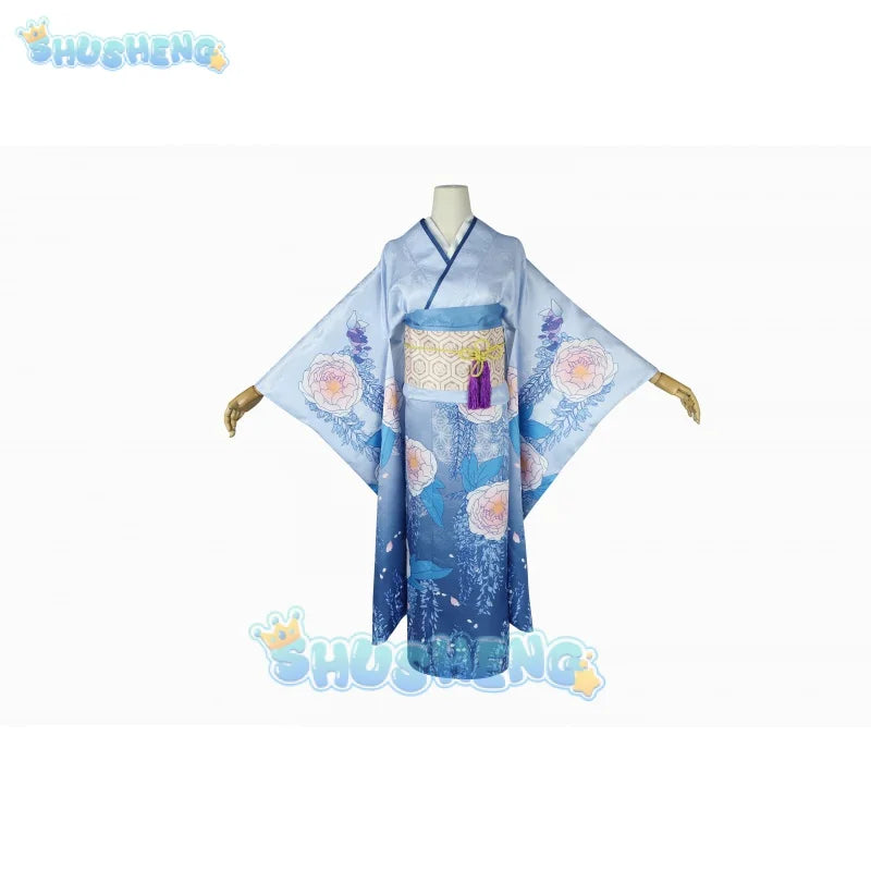 My Happy Marriage cos Saimori Miyo Cosplay Vollständiges Kimono-Kleidungsset für Frauen 