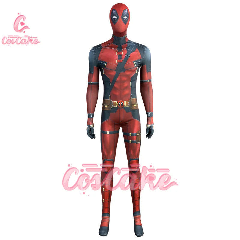 New Deadpool 3 Cosplay Cosplay Cosutme Wade Winston Wilson Jumpsuit Belt Set Movie Anti-hero Suit Halloween Custom Made